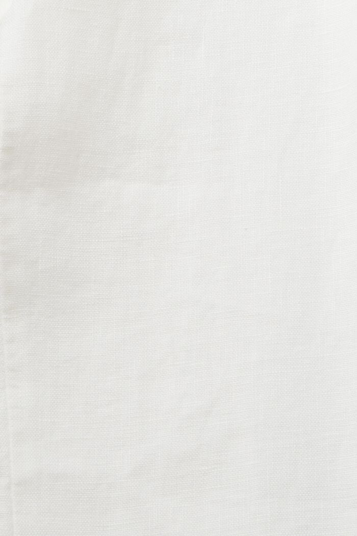 Bukser i hør med en vid pasform, OFF WHITE, detail image number 6