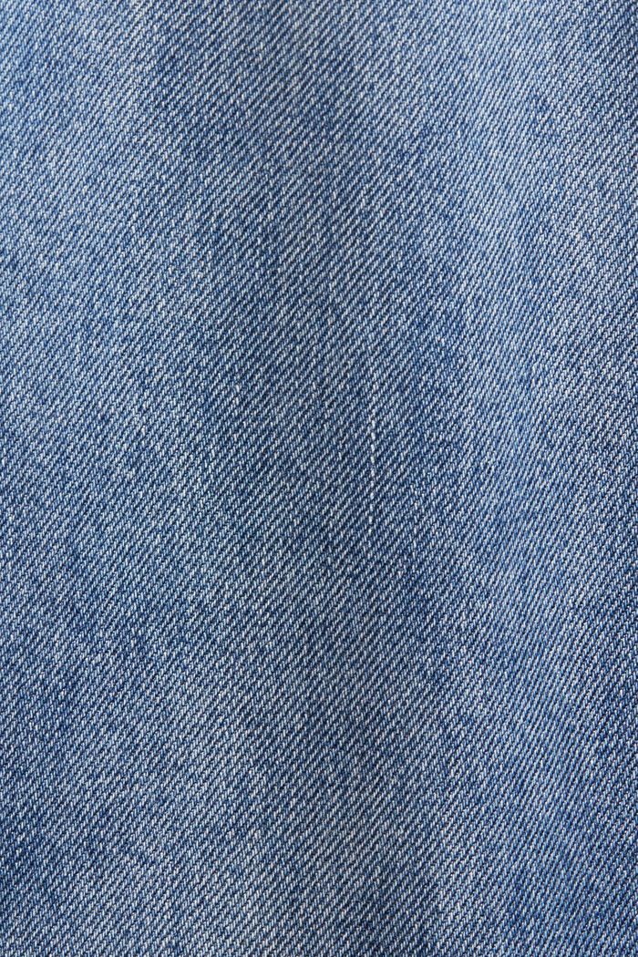 Jeans med høj talje og vide ben, BLUE DARK WASHED, detail image number 6
