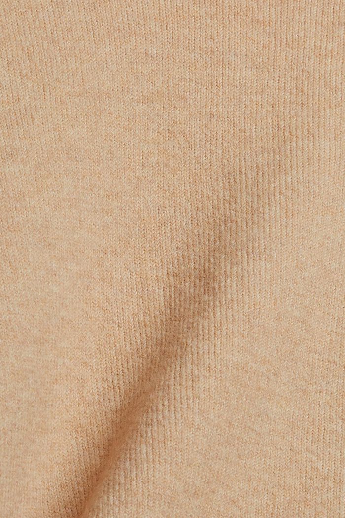 Med uld: boxy pullover, BEIGE, detail image number 4