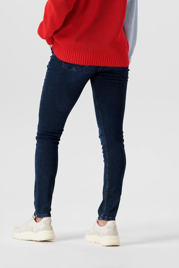 Skinny fit-jeans med høj støttelinning, NEW DARKWASH, detail image number 1