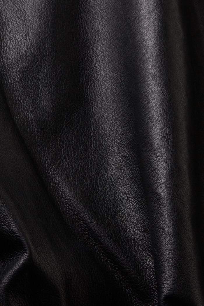 Bomberjakke i læder, BLACK, detail image number 4