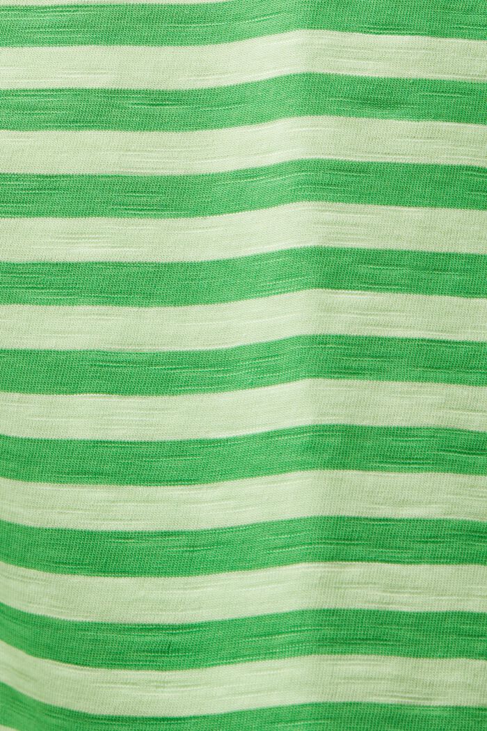 Stribet T-shirt med rullekant, GREEN, detail image number 5