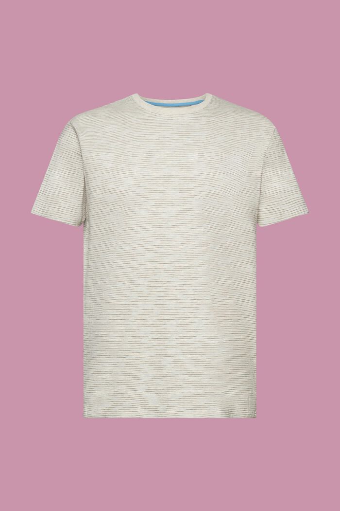Melange-T-shirt med fine striber, TURQUOISE, detail image number 7