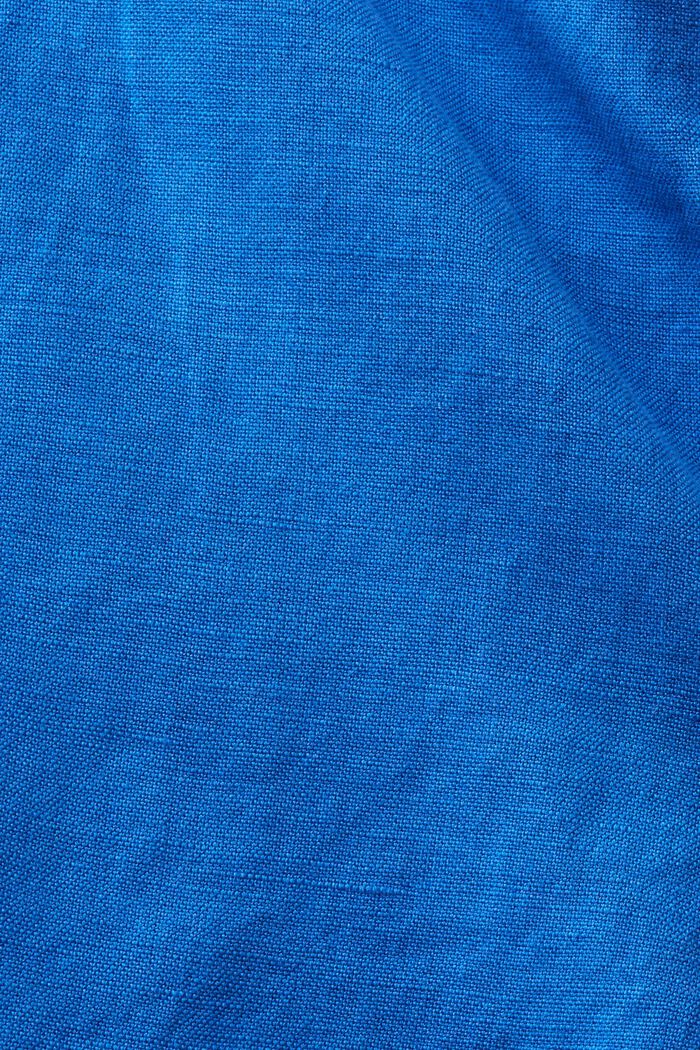 Bermudashorts i bomuld og hør, BRIGHT BLUE, detail image number 1