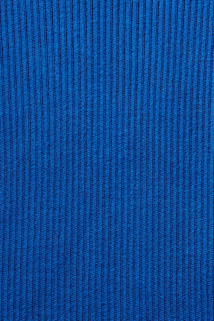 Sweater i ribstrik med V-hals, BRIGHT BLUE, detail image number 5