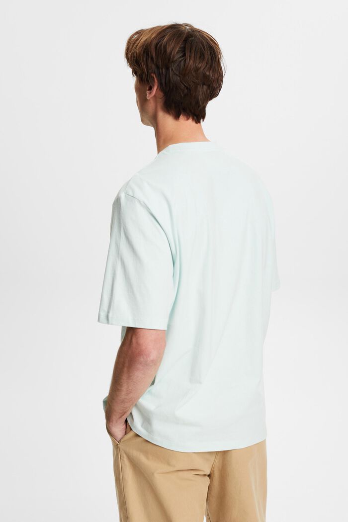 T-shirt i bomuld med rund hals, LIGHT AQUA GREEN, detail image number 3