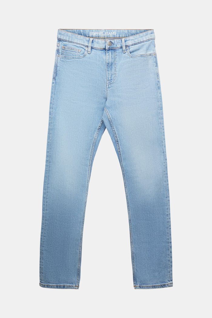 Slim jeans med mellemhøj talje, BLUE LIGHT WASHED, detail image number 6