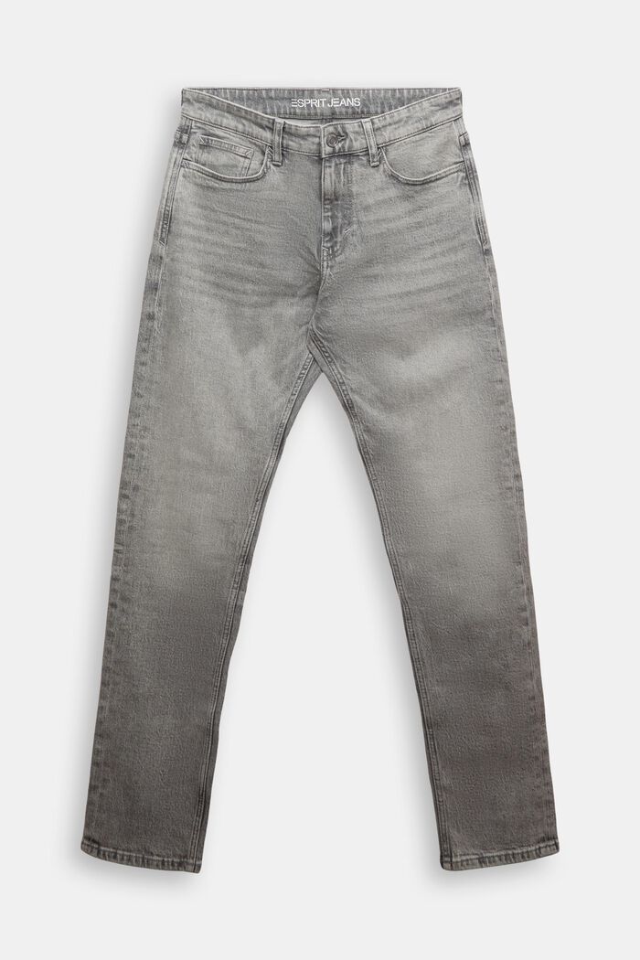 Slim jeans med mellemhøj talje, GREY LIGHT WASHED, detail image number 7