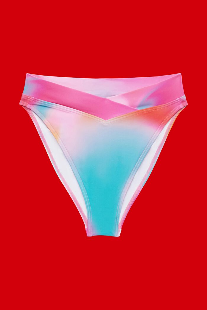 Tie dye-bikinitrusser med mellemhøj talje, PINK, detail image number 4