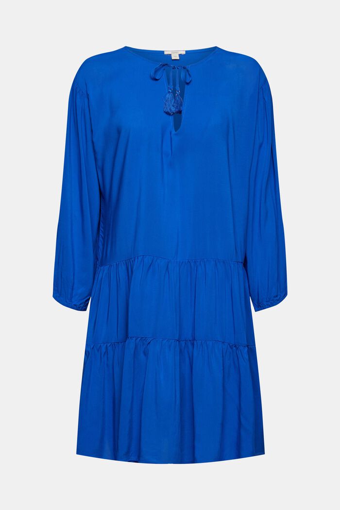 Kjole med kvaster, LENZING™ ECOVERO™, BRIGHT BLUE, detail image number 5