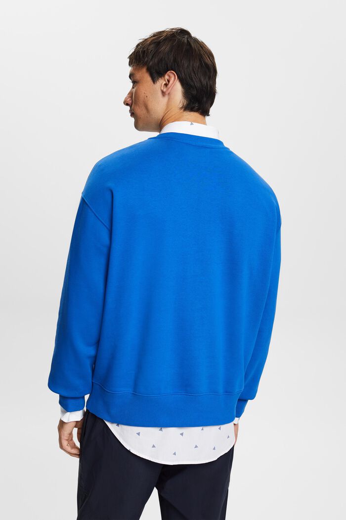 Sweatshirt med syet logo, BRIGHT BLUE, detail image number 3
