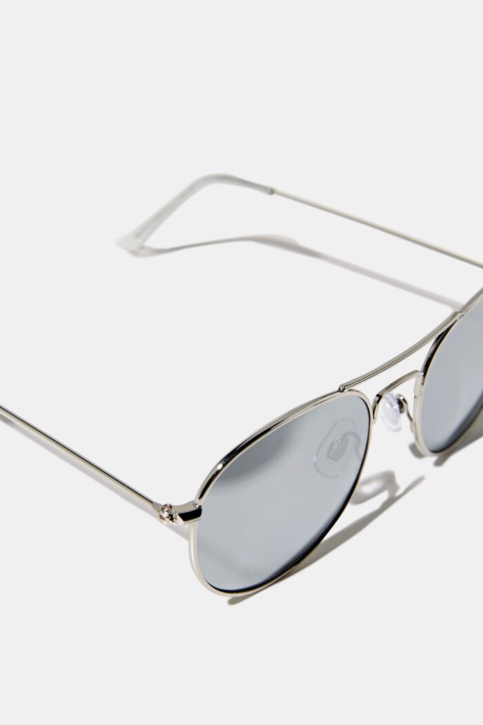 Runde solbriller med metalramme, SILVER, detail image number 1