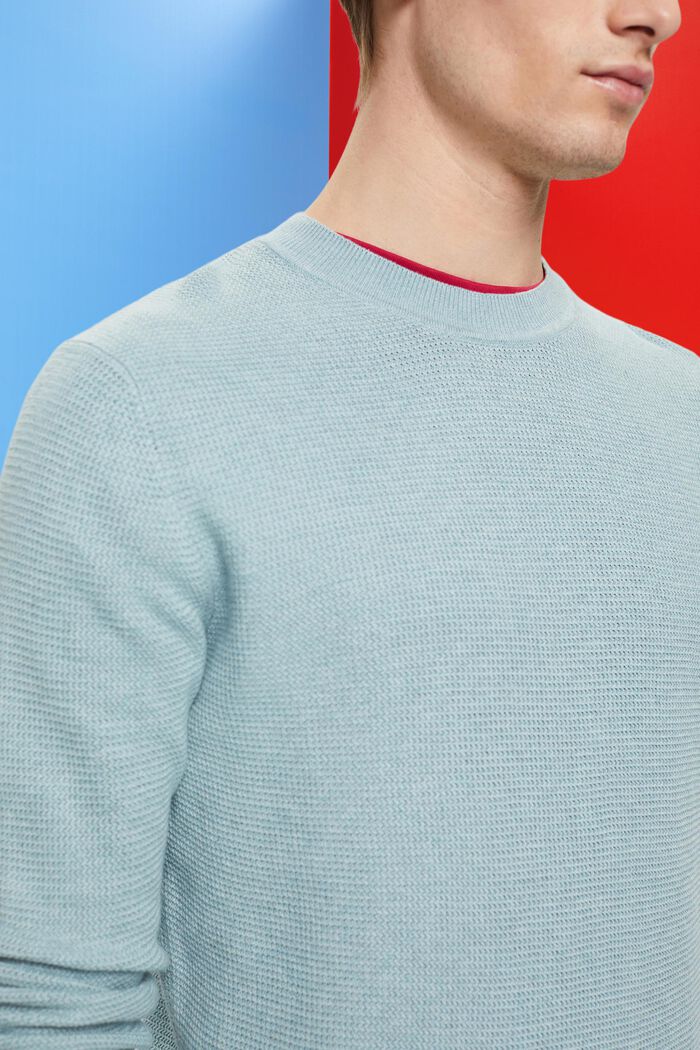 Stribet sweater, GREY BLUE, detail image number 2