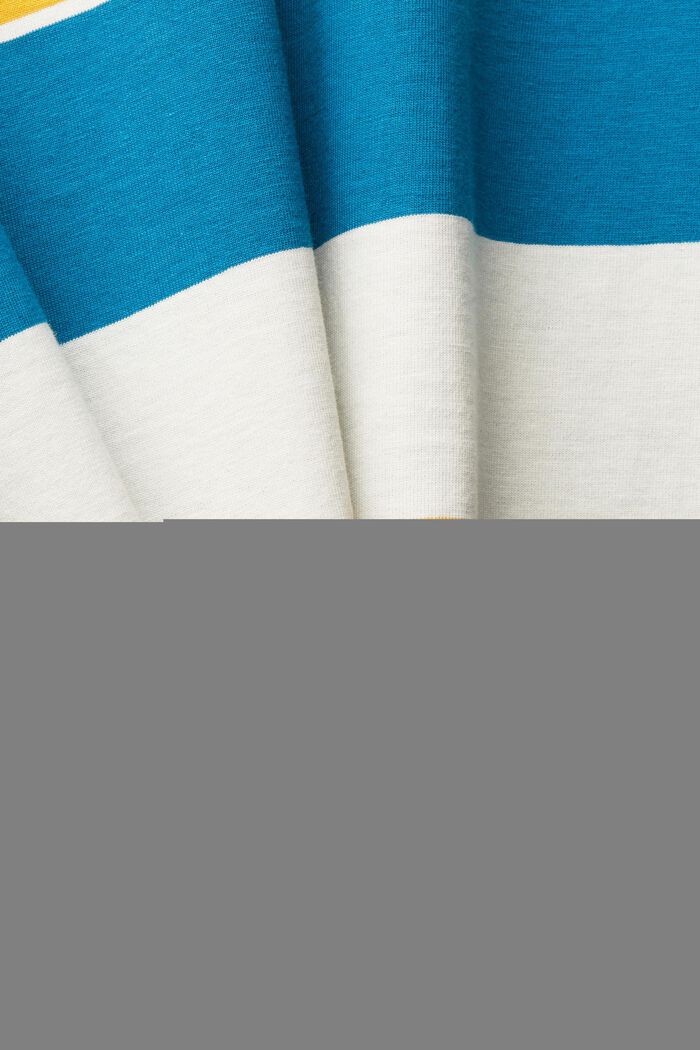 Jersey-T-shirt med striber, TEAL BLUE, detail image number 5