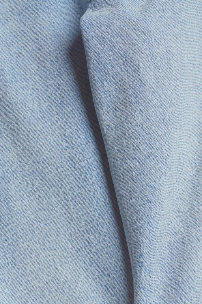 Stumpede jeans af bomuldsblanding, BLUE LIGHT WASHED, detail image number 4
