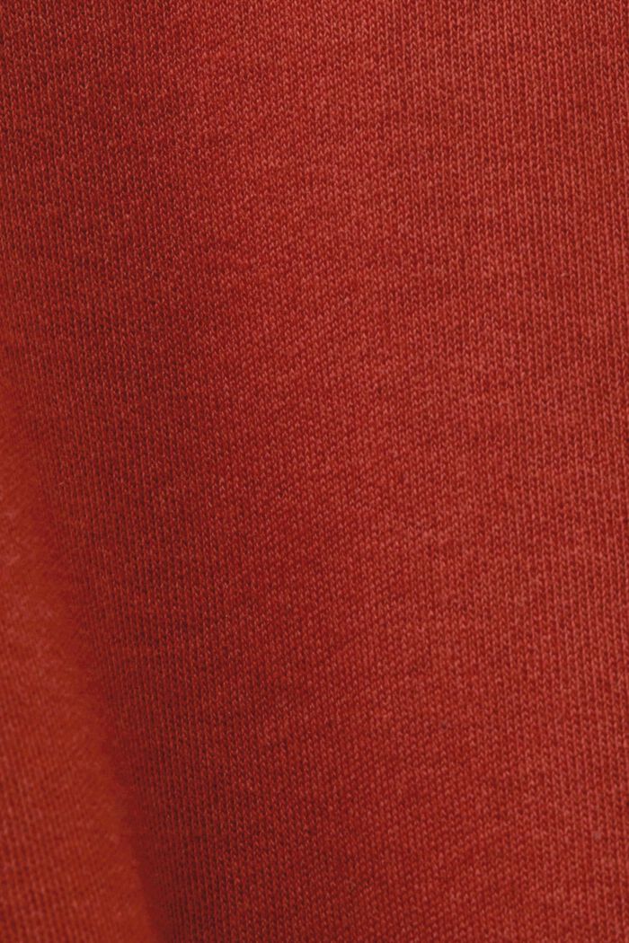 Midikjole i jersey med bindebælte, TERRACOTTA, detail image number 6