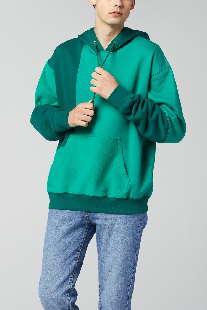 Unisex-sweatshirt i patchworklook