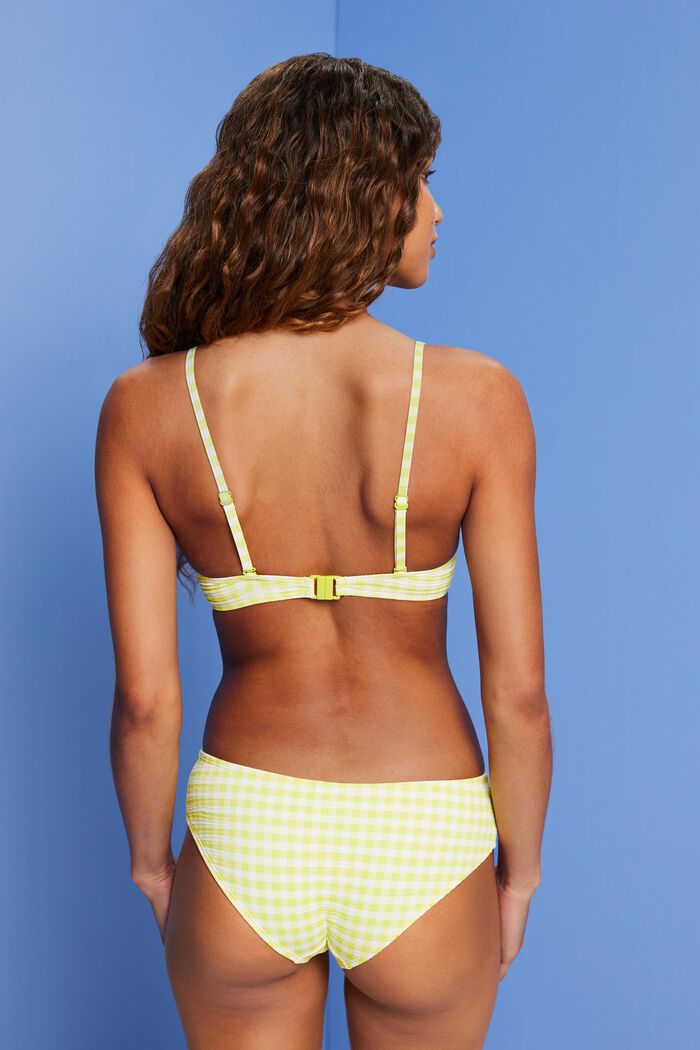 Genanvendt: tekstureret bandeau-bikinitop, LIME YELLOW, detail image number 2