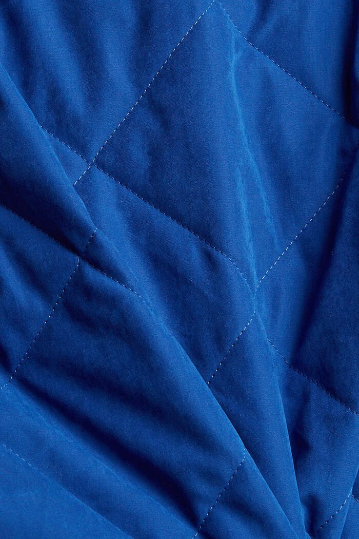 Genanvendte materialer: dynefrakke med lynlås, BRIGHT BLUE, detail image number 4