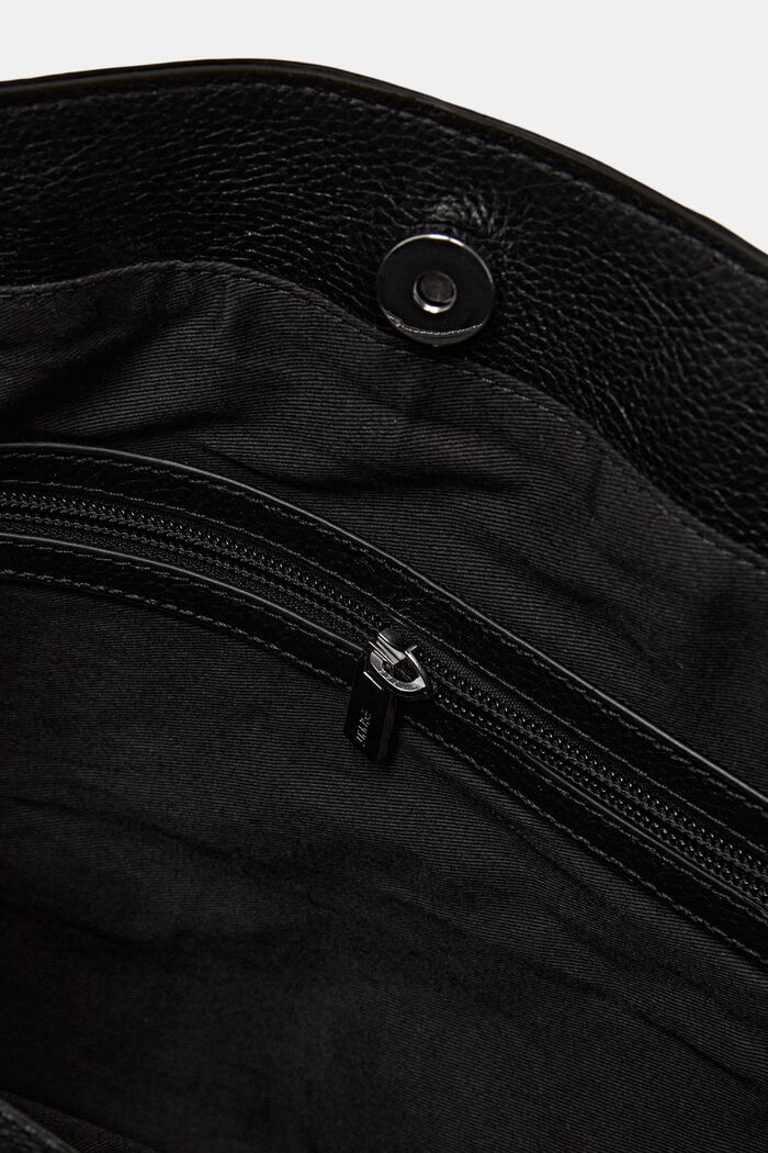 Mulepose i læder, BLACK, detail image number 3