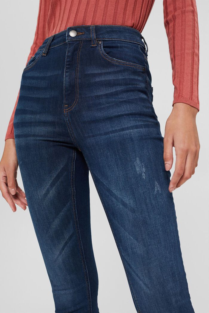 Superstretch-jeans, økologisk bomuld, BLUE DARK WASHED, detail image number 2