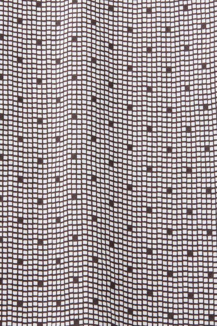 Mønstret button-down skjorte, 100 % bomuld, DARK BROWN, detail image number 4
