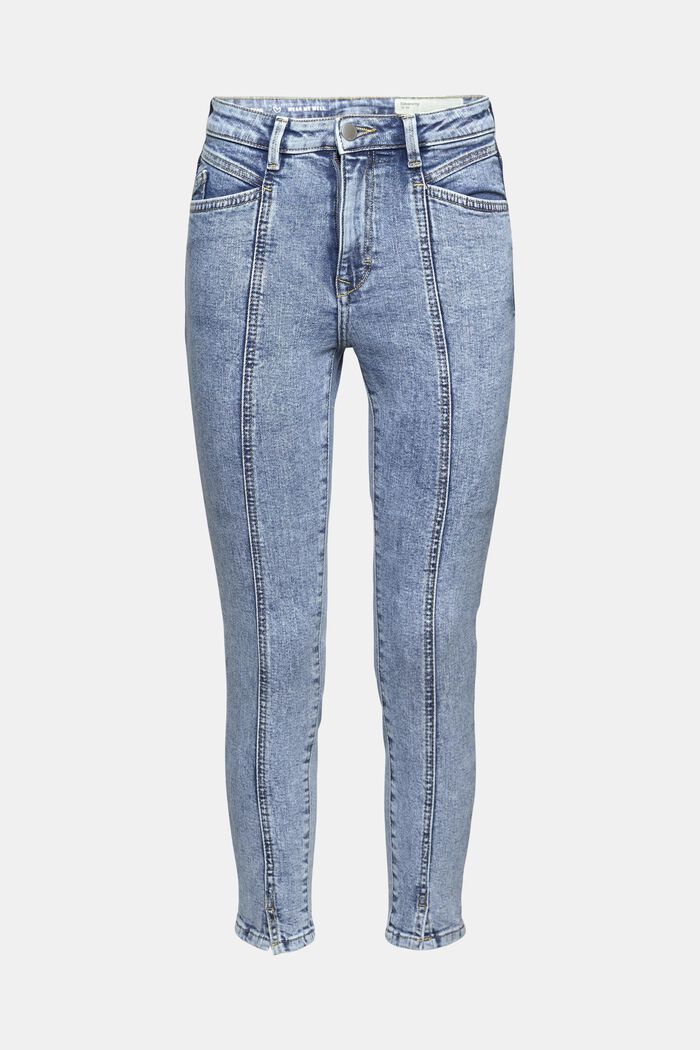 Jeans med pyntesyninger, økologisk bomuld, BLUE LIGHT WASHED, detail image number 6