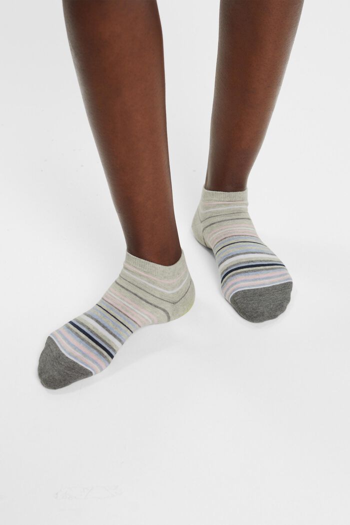 2-pak sokker i økologisk bomuld, STORM GREY, detail image number 2