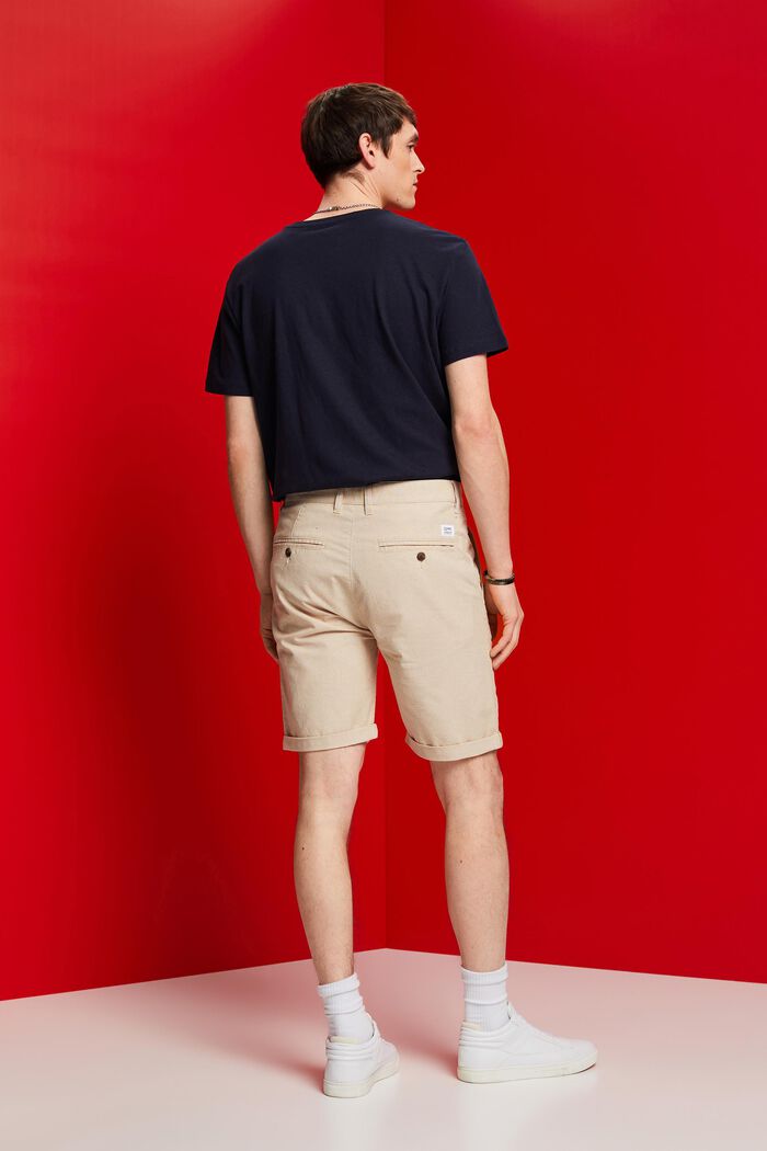Tofarvede chino-shorts, LIGHT BEIGE, detail image number 3