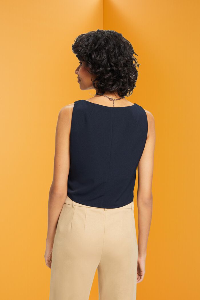 Cropped crepetop, NAVY, detail image number 3