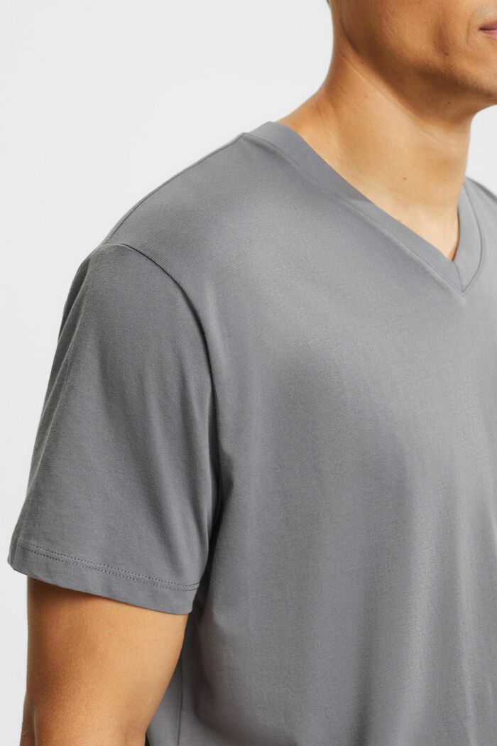 Jersey-T-shirt, 100% bomuld, DARK GREY, detail image number 0
