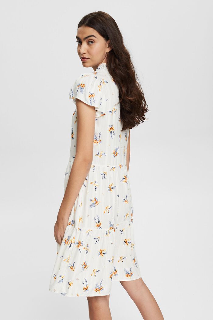 Blomstret kjole, LENZING™ ECOVERO™, OFF WHITE, detail image number 2
