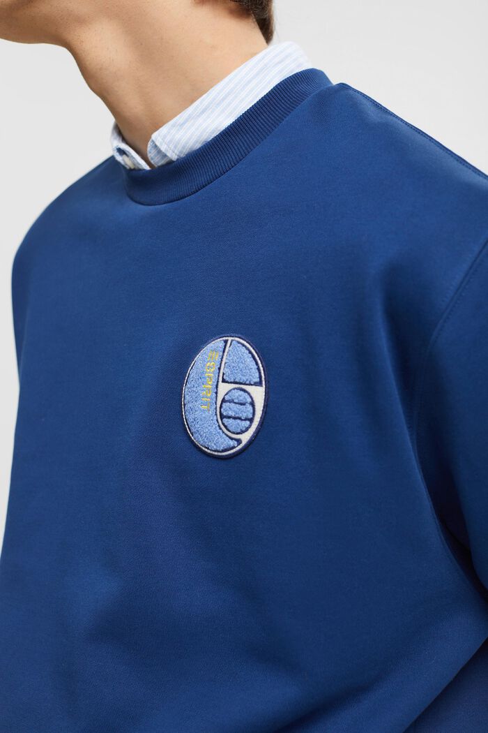 Varsity-sweatshirt med patches, INK, detail image number 2