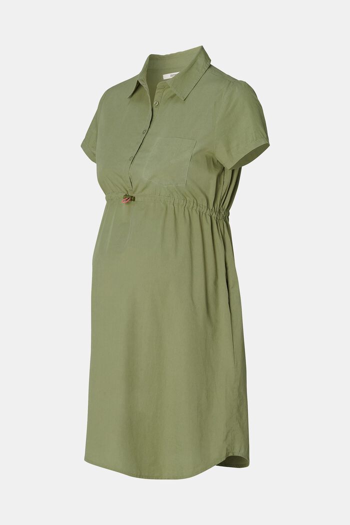 MATERNITY Skjortekjole til amning, OLIVE GREEN, detail image number 5