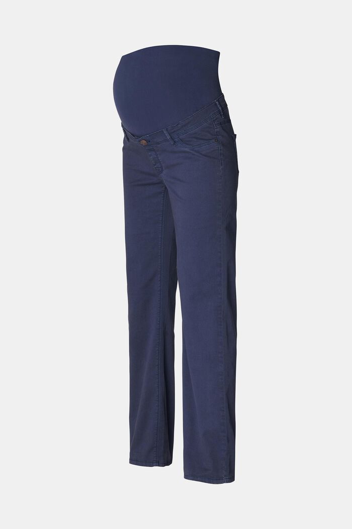 Bukser med høj støttelinning og lige ben, DARK BLUE, detail image number 4