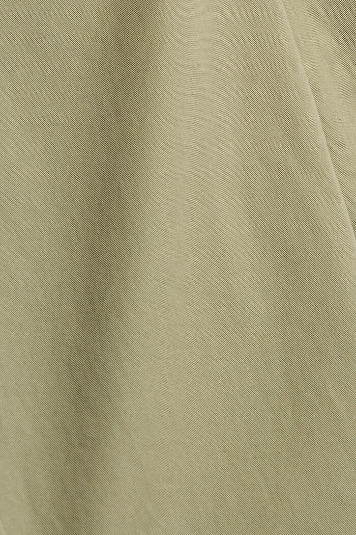 Chinos i pimabomuld med høj talje og lige ben, LIGHT KHAKI, detail image number 1