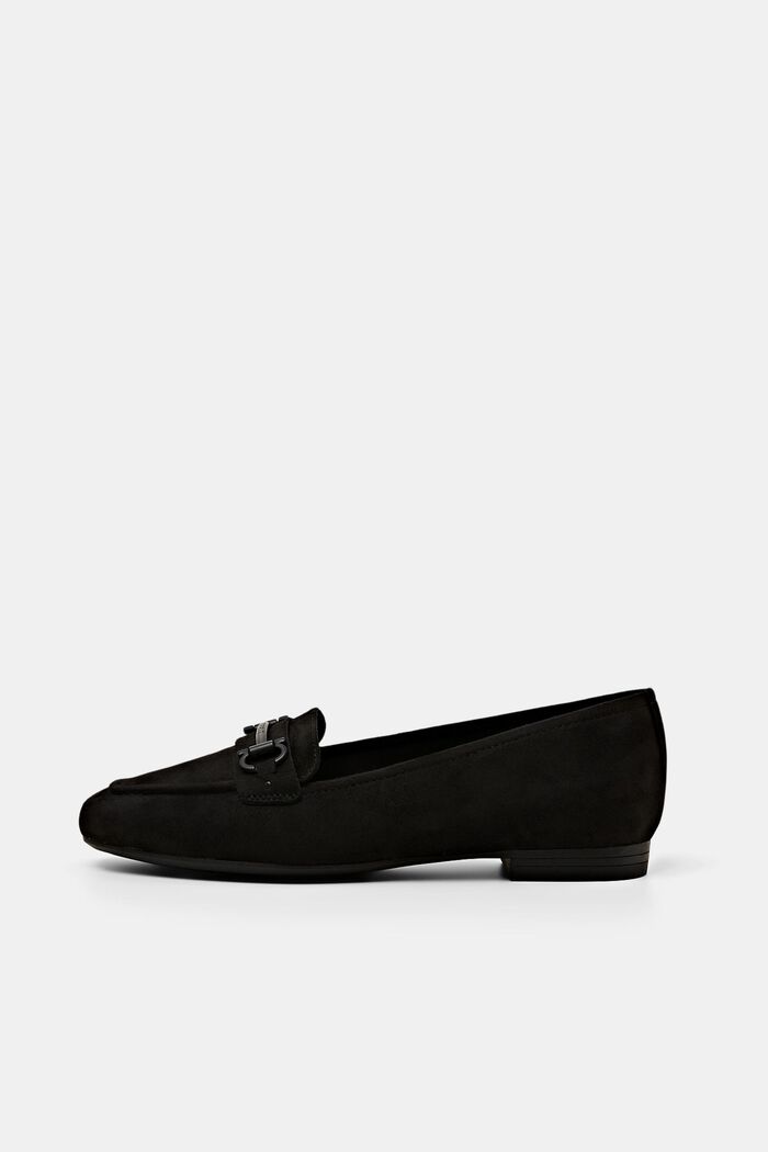 Loafers i imiteret ruskind, BLACK, detail image number 0
