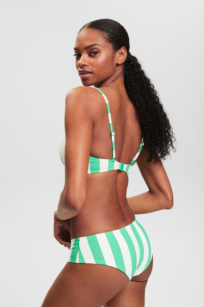 Stribet bikinitop med polstring, NEW GREEN, detail image number 3