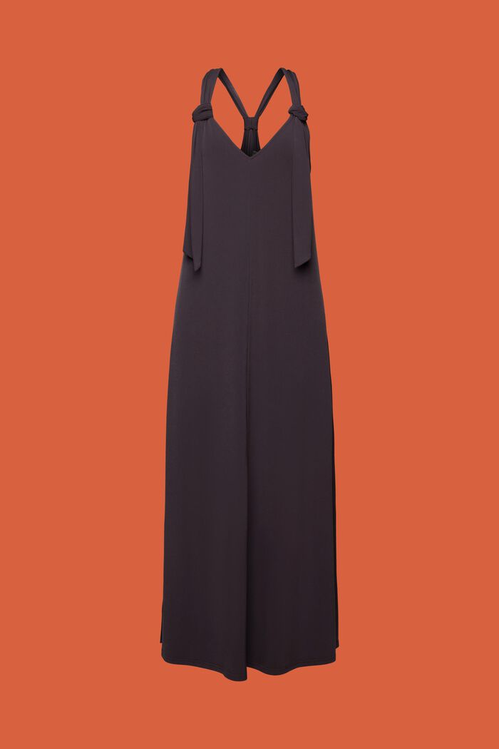 Maxi-kjole med knudedetaljer, ANTHRACITE, detail image number 6