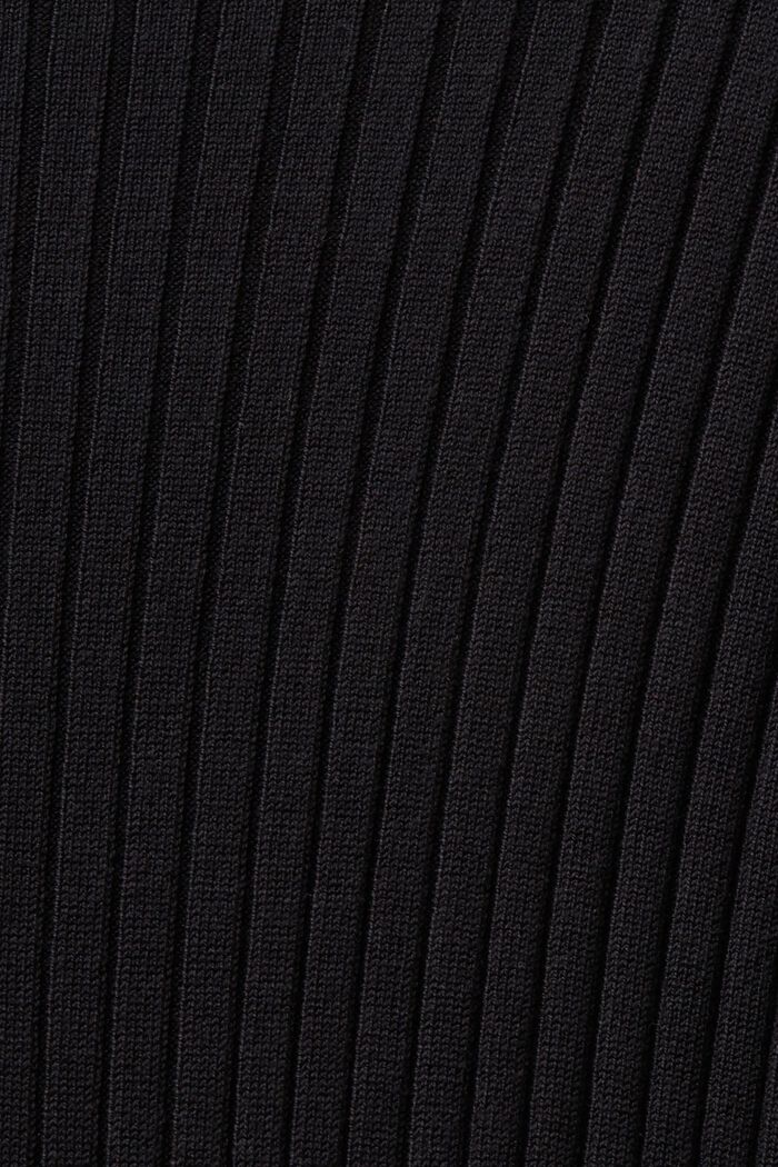 Maxi-kjole i ribstrik, BLACK, detail image number 5