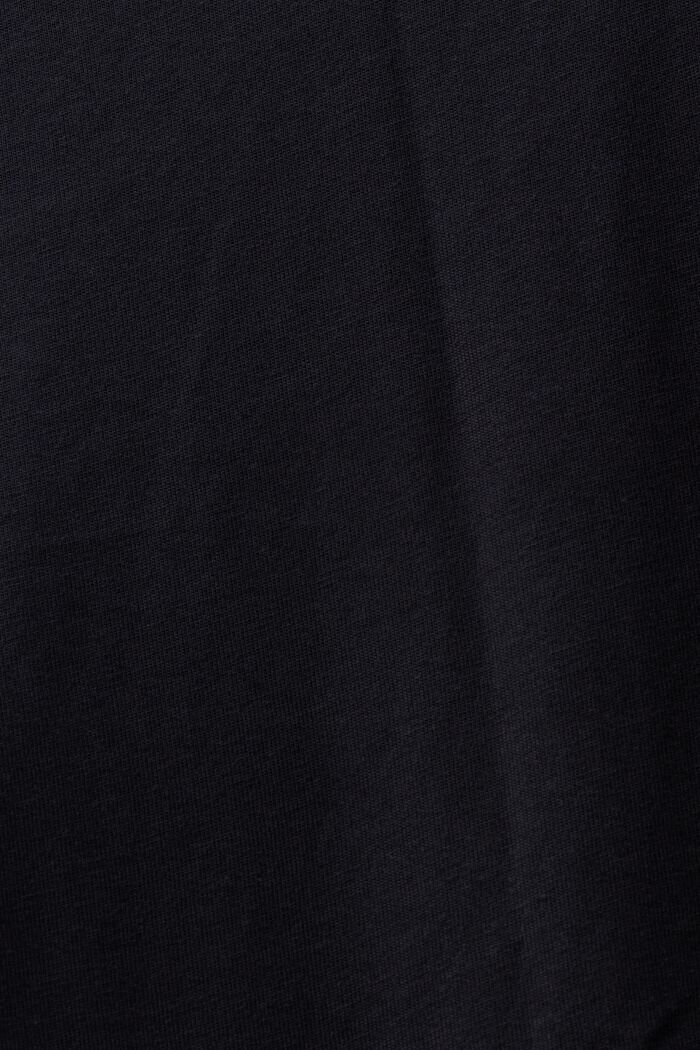 T-shirt med holografisk print, BLACK, detail image number 4