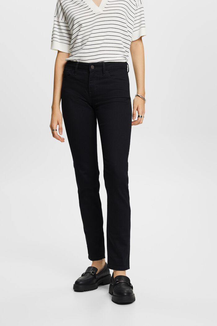 Slim jeans med mellemhøj talje, BLACK RINSE, detail image number 0
