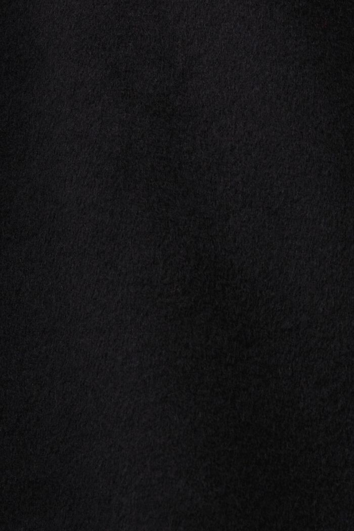Af genanvendte materialer: frakke med uld, BLACK, detail image number 6
