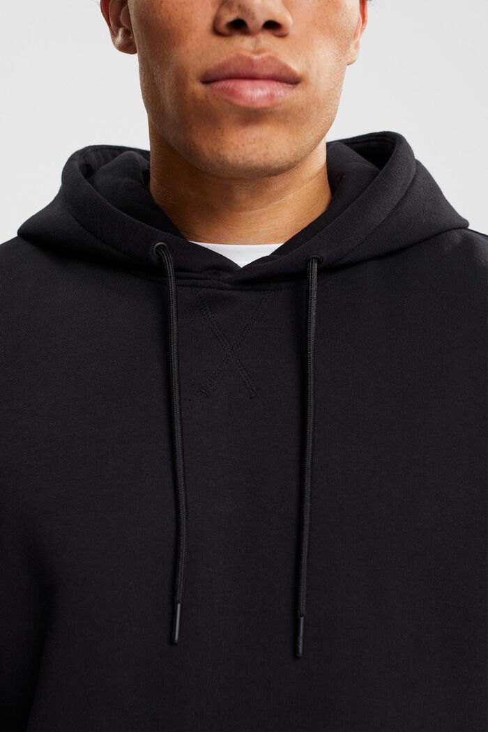 Genanvendte materialer: Sweatshirt med hætte, BLACK, detail image number 0