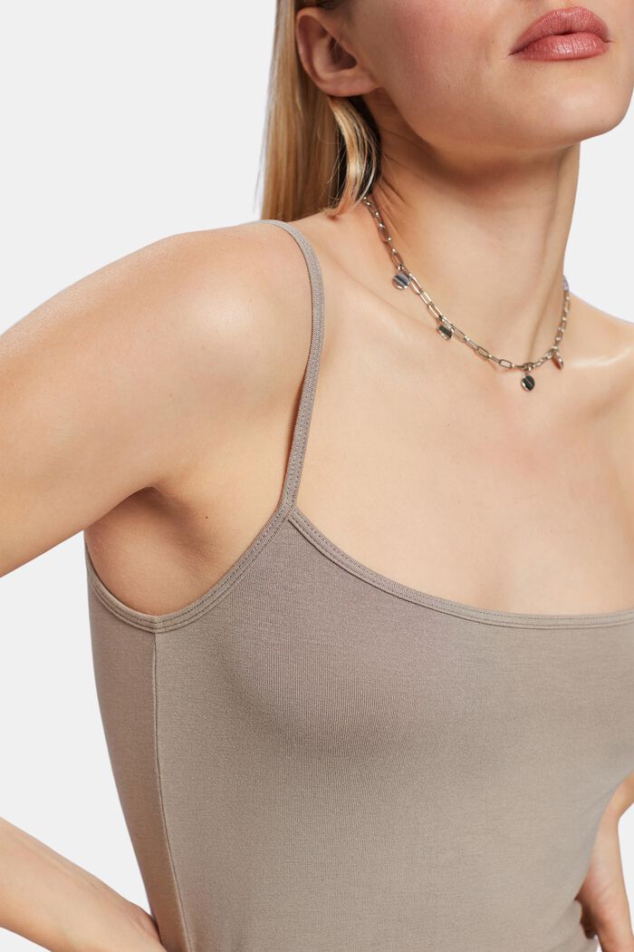 Camisole i jersey, LIGHT TAUPE, detail image number 3