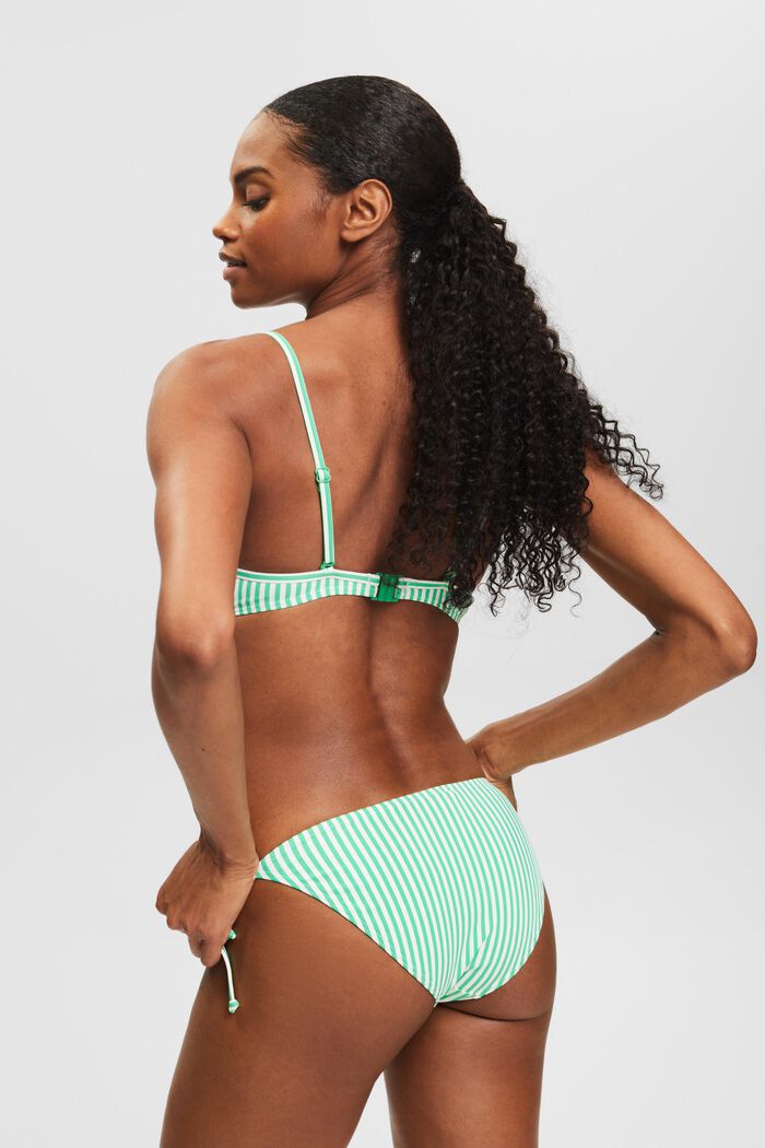 Stribet bikinitop med polstring, GREEN, detail image number 3