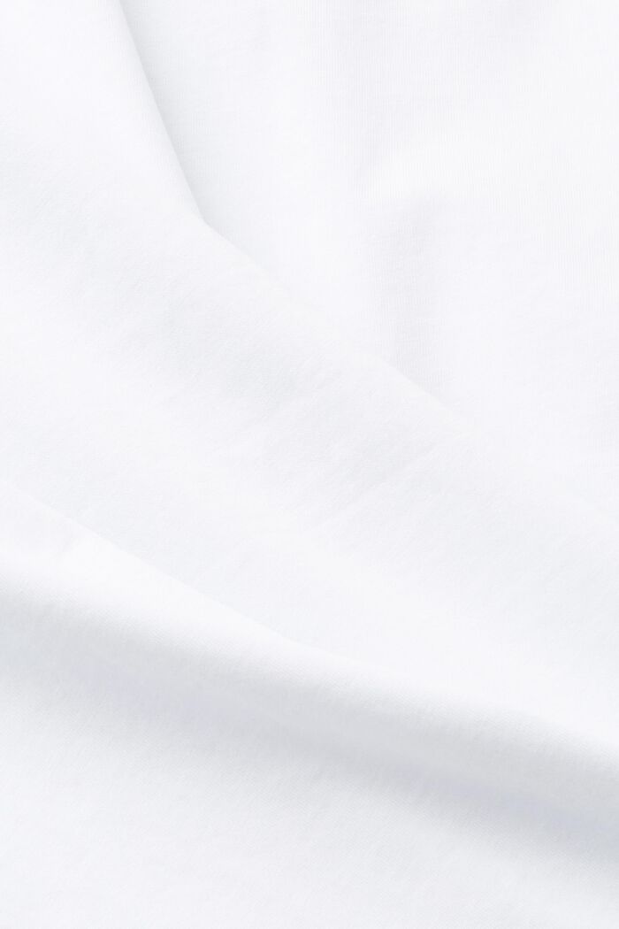 T-shirt i bæredygtig bomuld med print på brystet, WHITE, detail image number 5