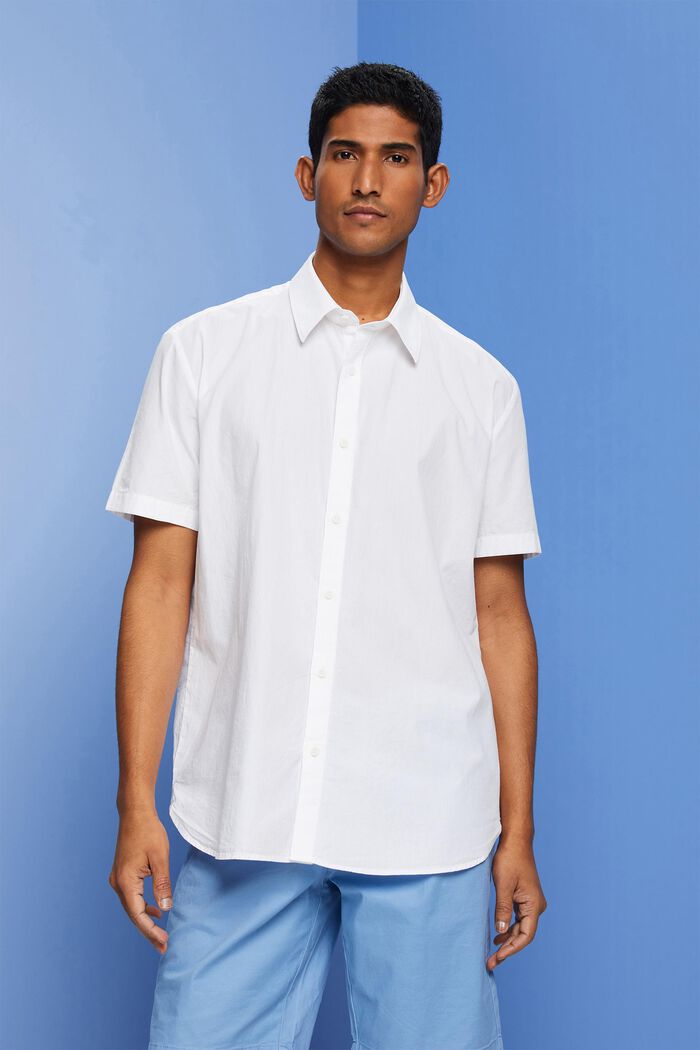 Button down-skjorte med korte ærmer, WHITE, detail image number 0