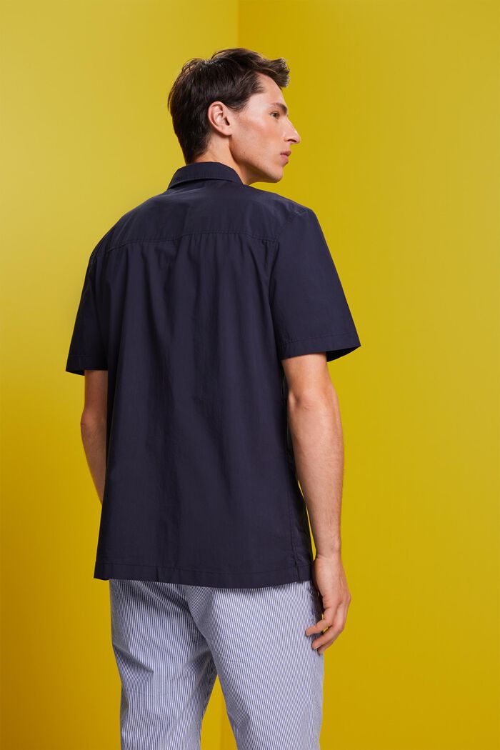 Skjorte med korte ærmer, bomuldsmiks, NAVY, detail image number 3