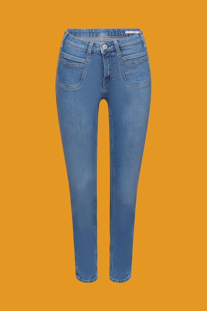Slim fit jeans med høj talje